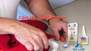 cách tẩy keo 502 dính trên áo